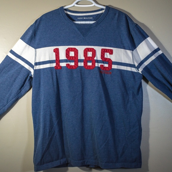 tommy 1985 striped sweatshirt